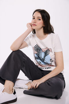 Springfield Playera gráfica algodón beige
