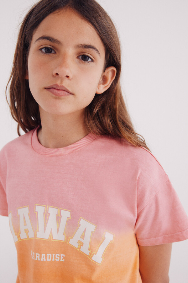 Springfield Kids Playera dip dye niña naranja