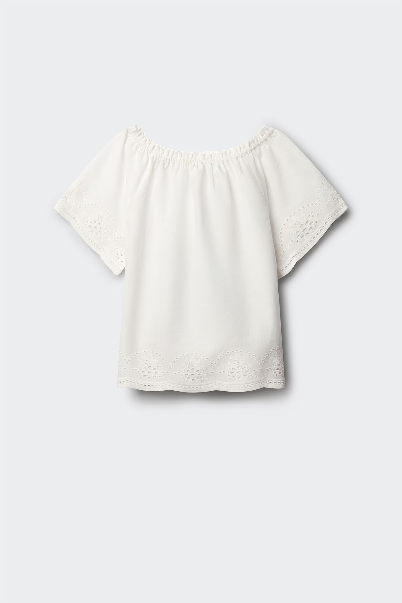 Springfield Kids Blusa bordada de ni&ntilde;a natural