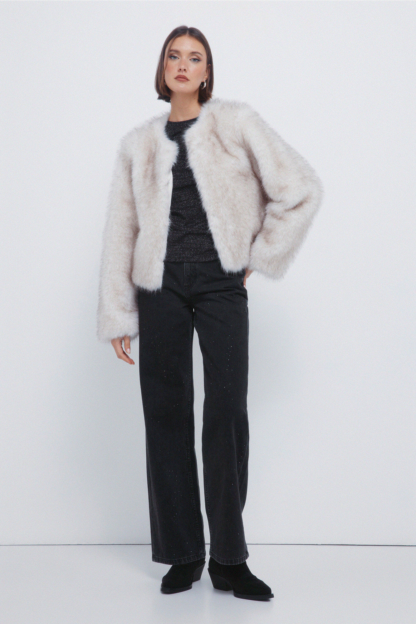 Springfield Playera con escote de l&uacute;rex negro