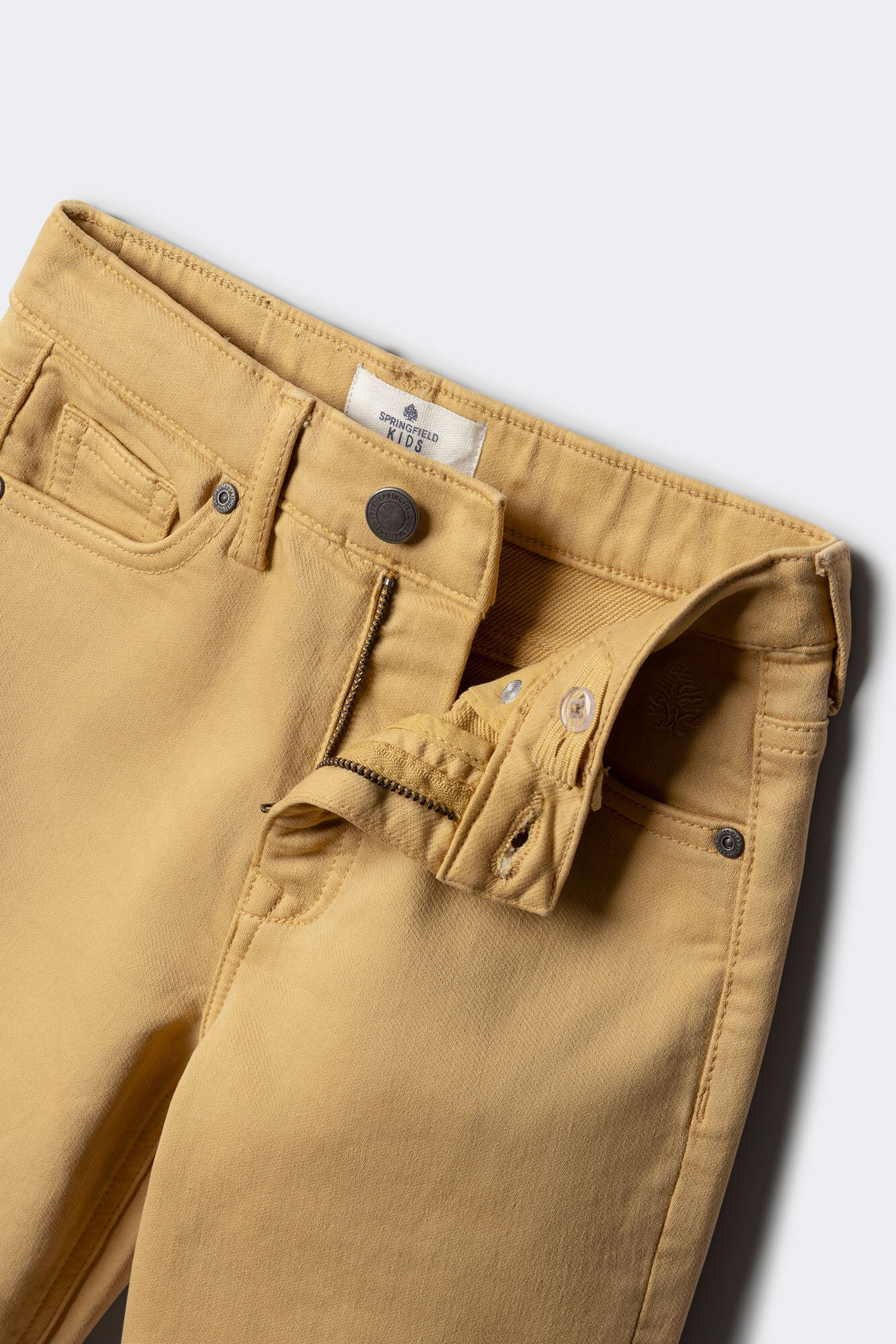 Springfield Kids Pantal&oacute;n 5 bolsillos slim fit ni&ntilde;o amarillo