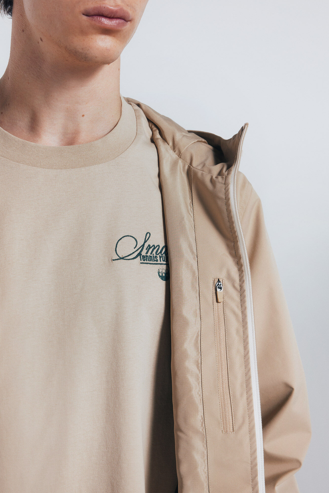 Springfield Parka t&eacute;cnica beige