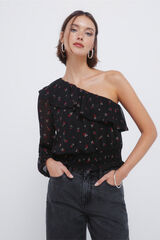 Springfield blusa asimétrica negro