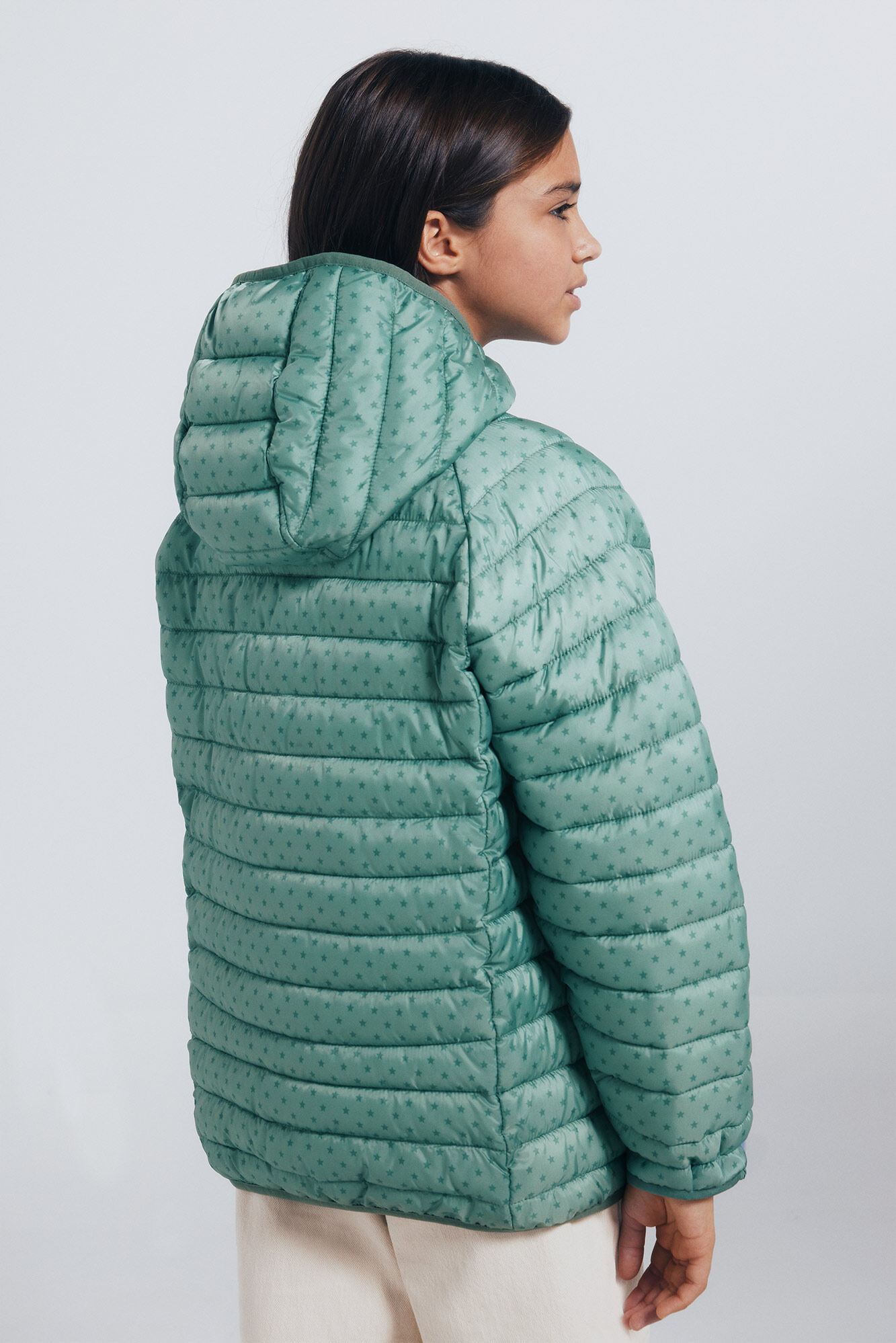 Springfield Kids Chaqueta acolchada estrellas ni&ntilde;a verde