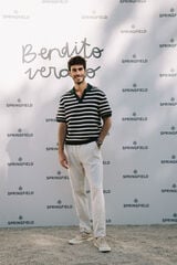 Springfield Pantal&oacute;n chino comfort fit de lino beige