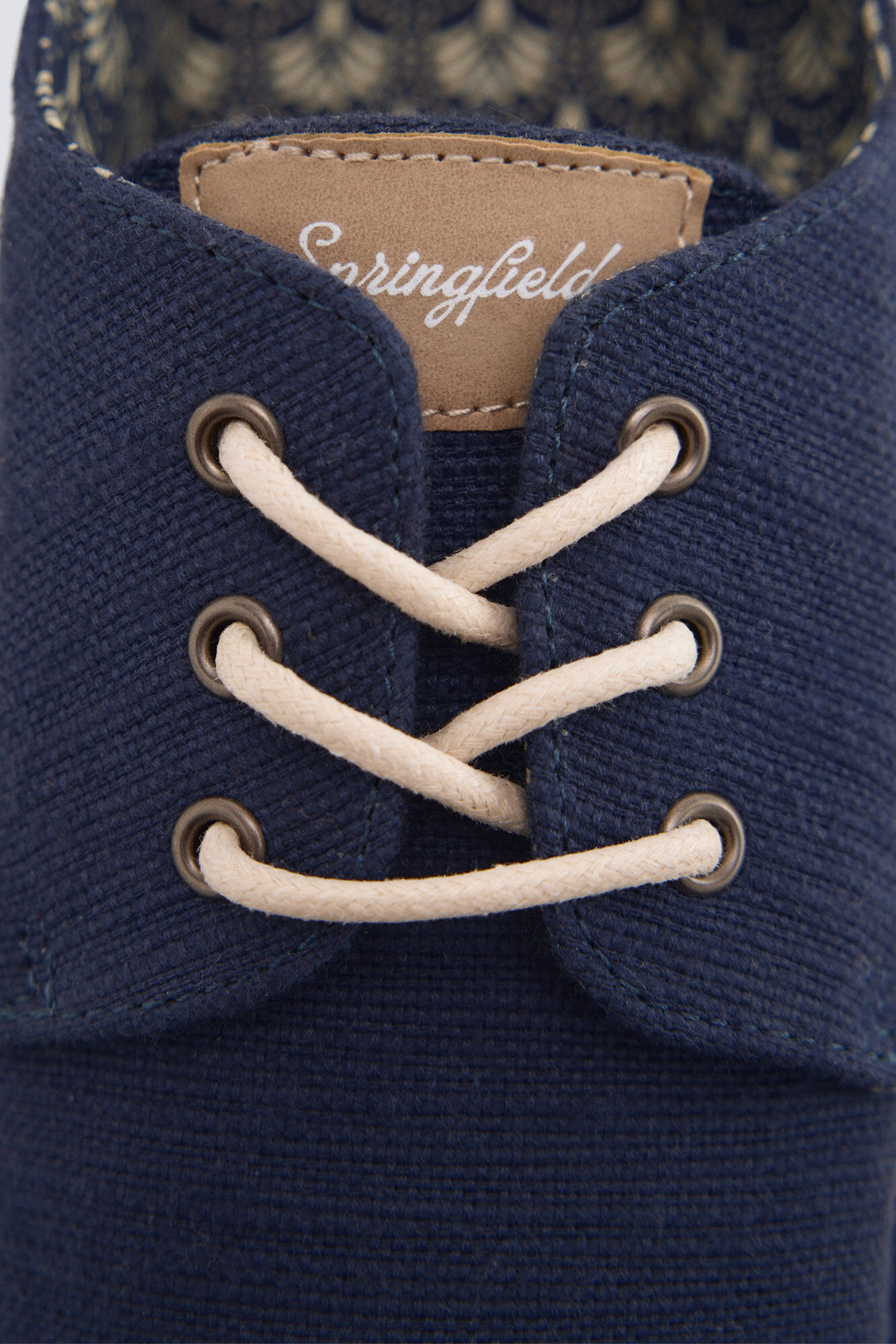 Springfield Alpargata r&uacute;stica con cordones azulado