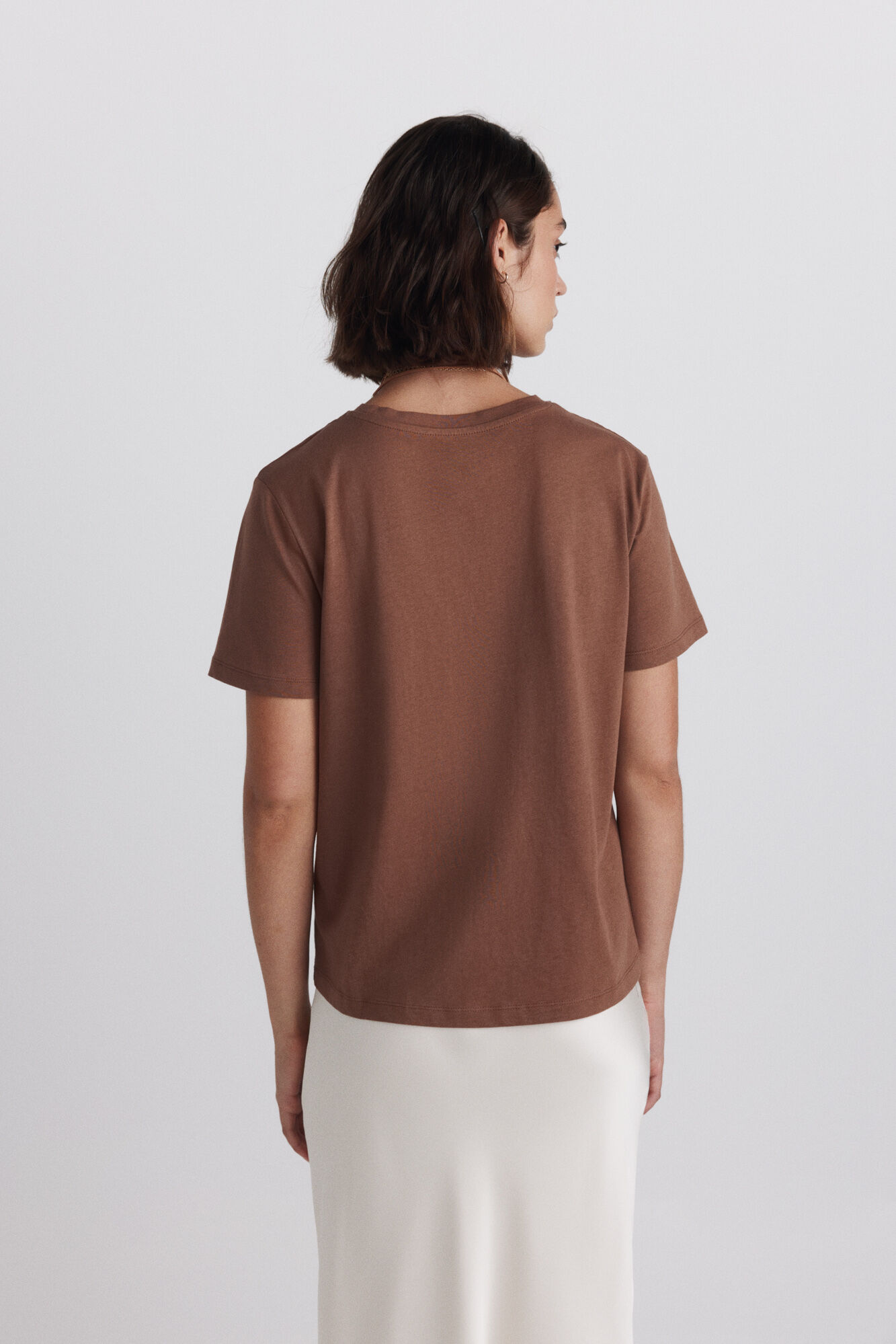 Springfield Playera de algod&oacute;n con estampado caf&eacute;