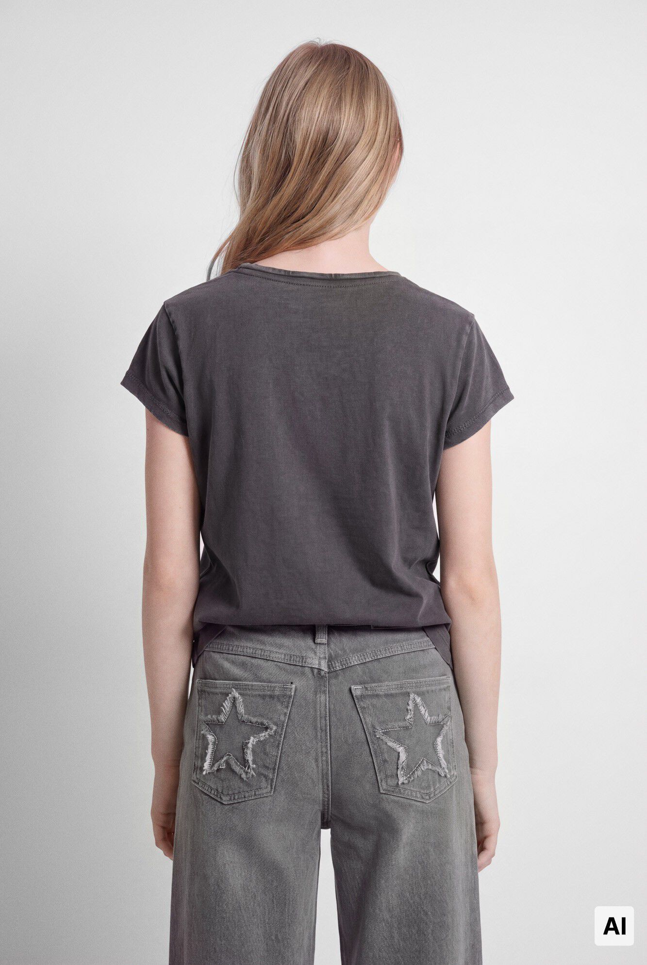 Springfield Kids Playera manga corta de alas para ni&ntilde;a gris