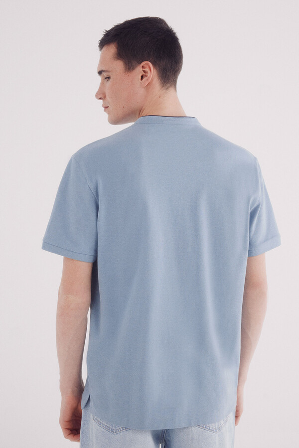 Springfield Polo piqué mao regular fit azul mezcla