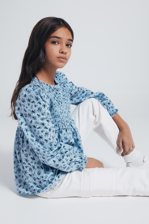 Springfield Kids Blusa manga larga niña azul