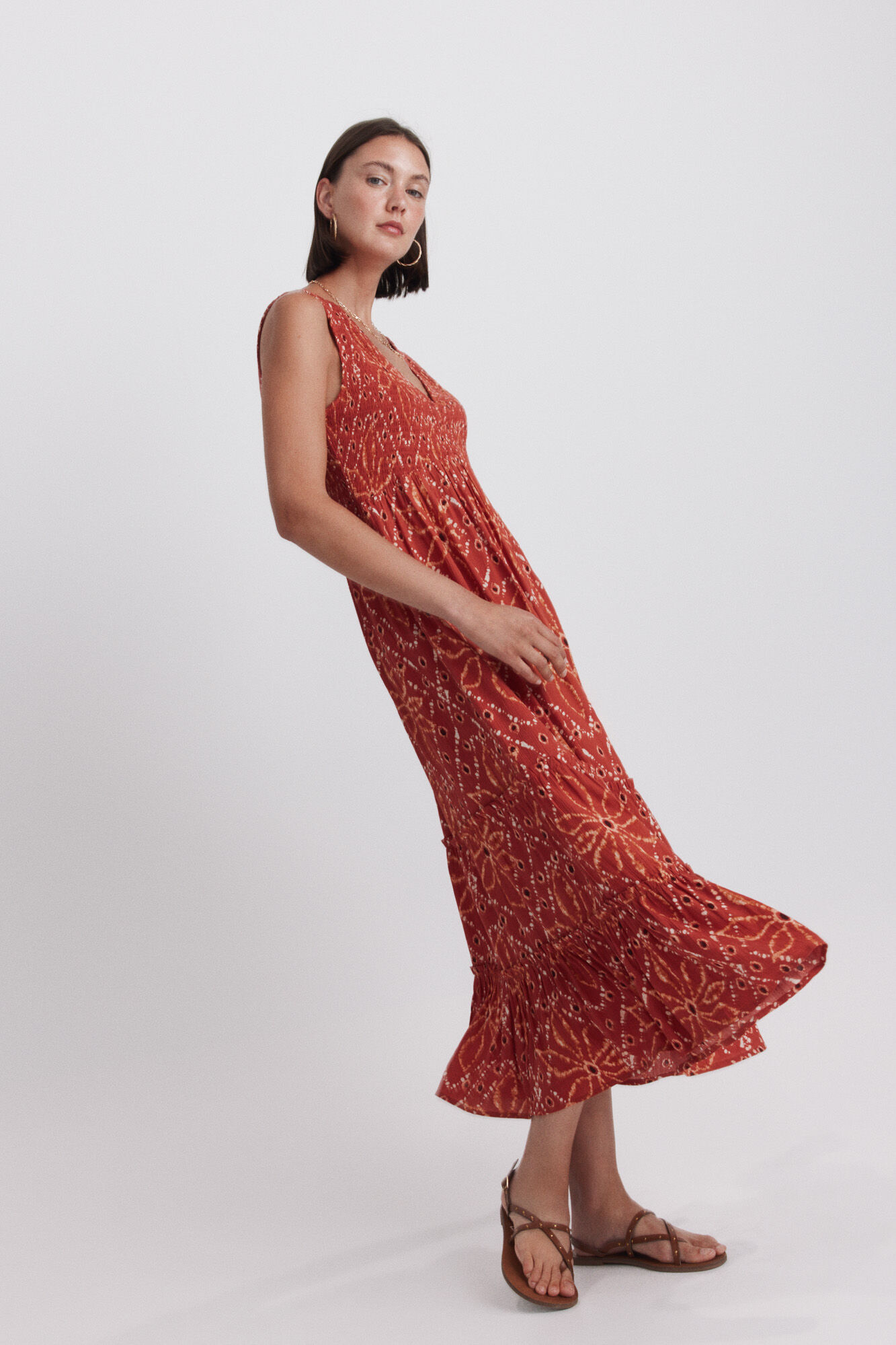 High Spirits Vestido terracota caf&eacute;