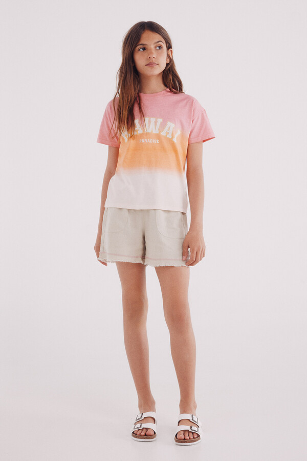 Springfield Kids Playera dip dye niña naranja