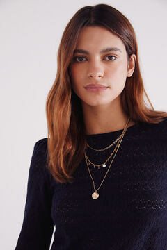Springfield Playera estructura crochet marino