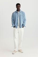 Springfield Camisa overshirt de mezclilla azul