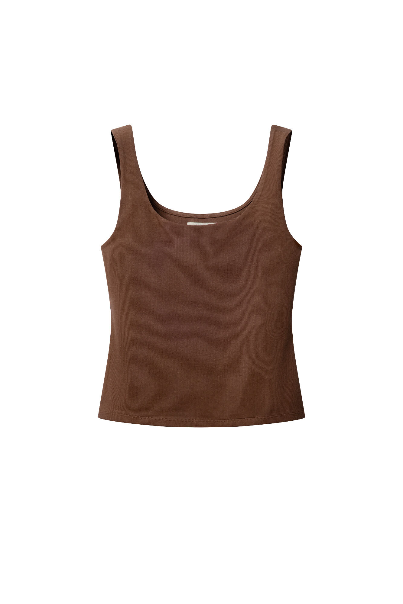 Springfield Playera de tirantes de doble tejido caf&eacute;