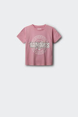 Springfield Playera Ramones niña morado/lila