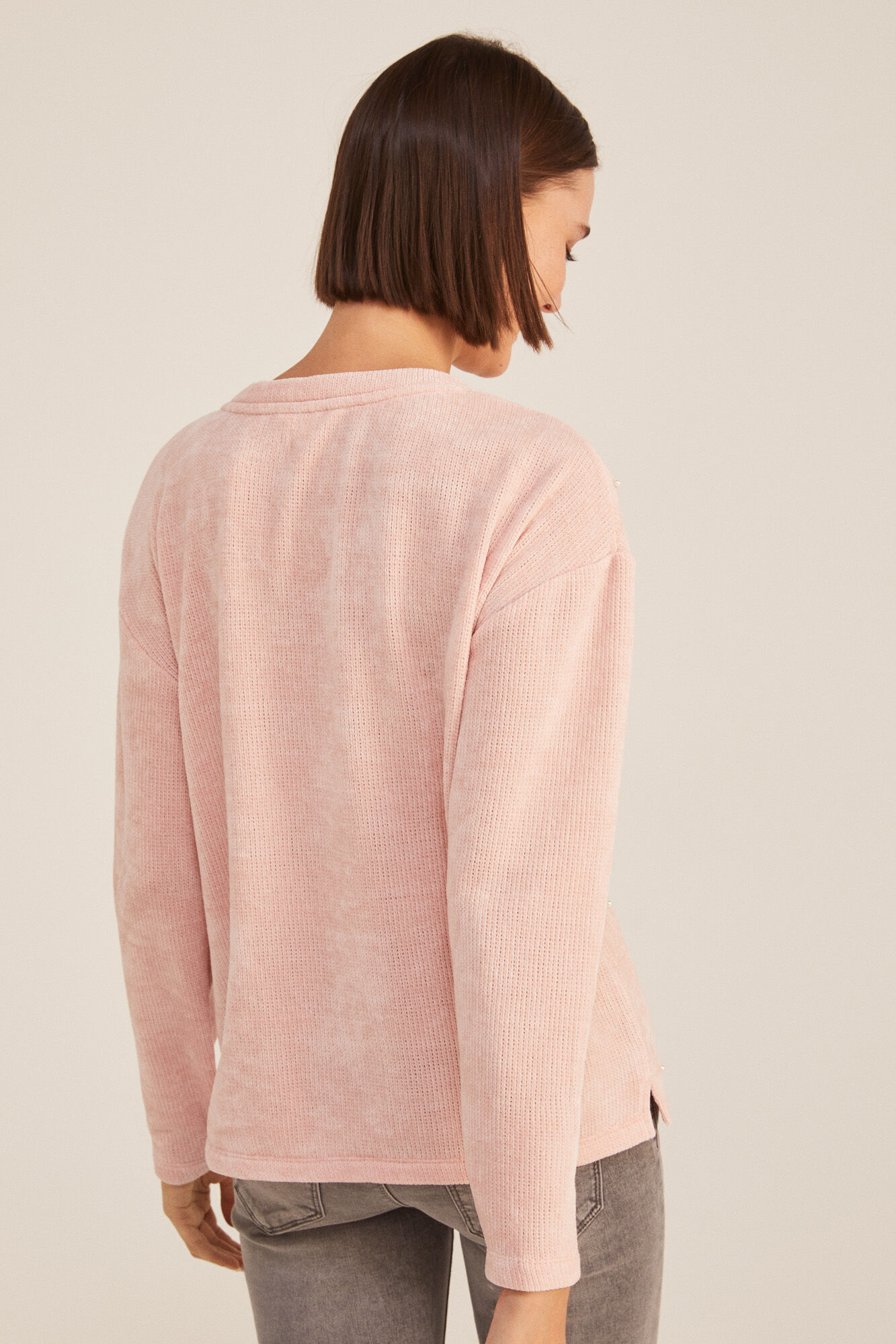 Springfield Playera Chenilla Perlas rosa