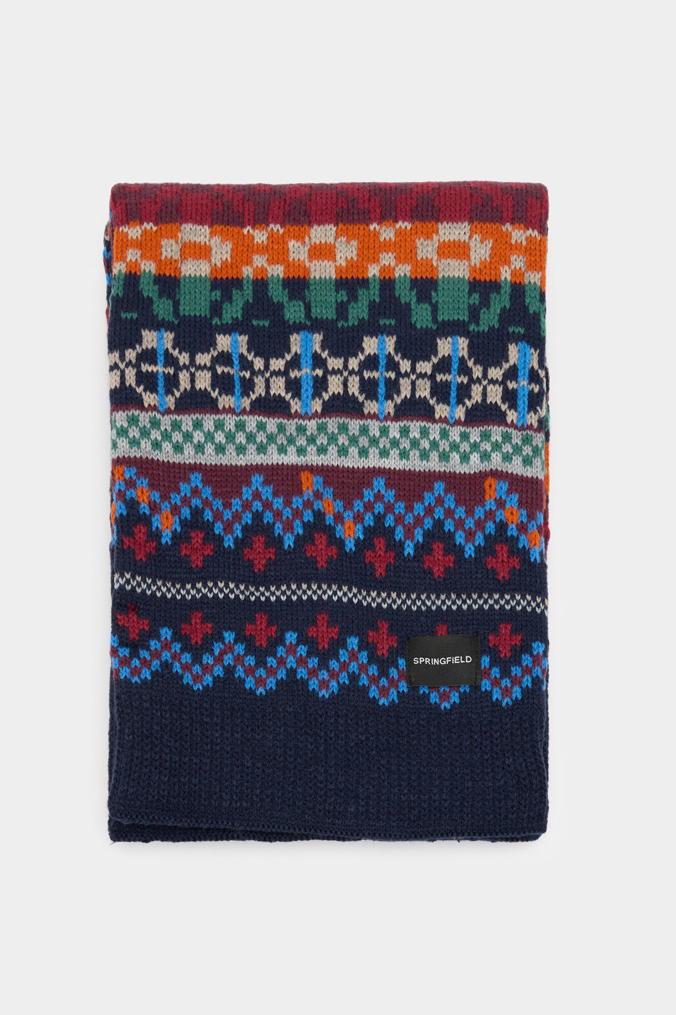 Springfield Bufanda jacquard multicolor azul azul