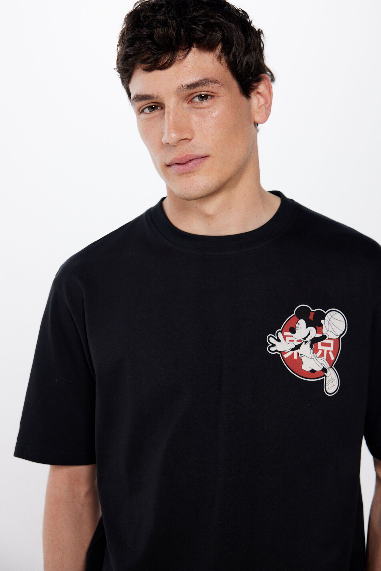 Springfield Playera Mickey  negro