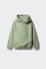Springfield Kids Sudadera árbol con capucha verde