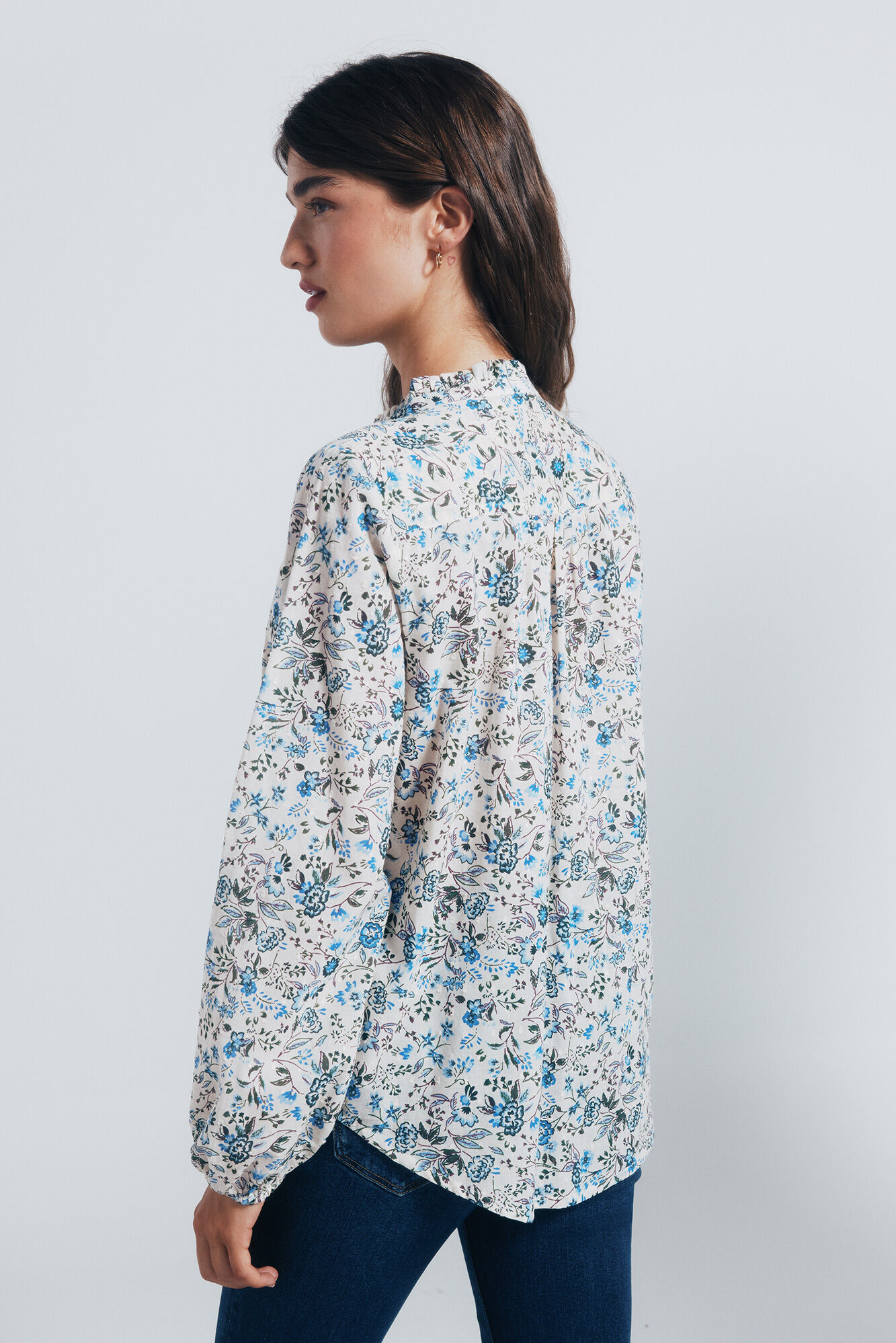 Springfield Blusa plumetti lace azul mezcla