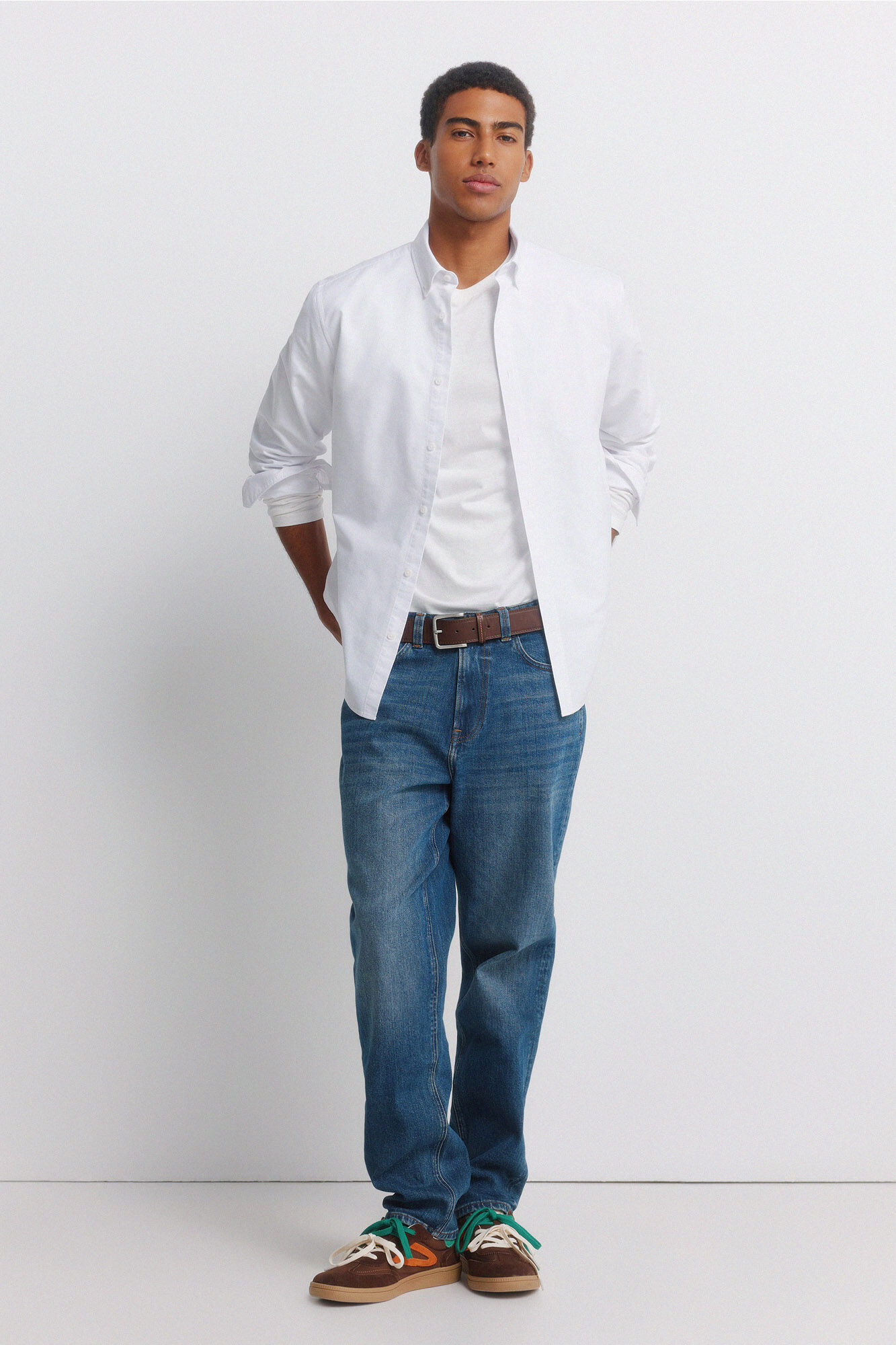 Springfield Camisa oxford sin arrugas natural