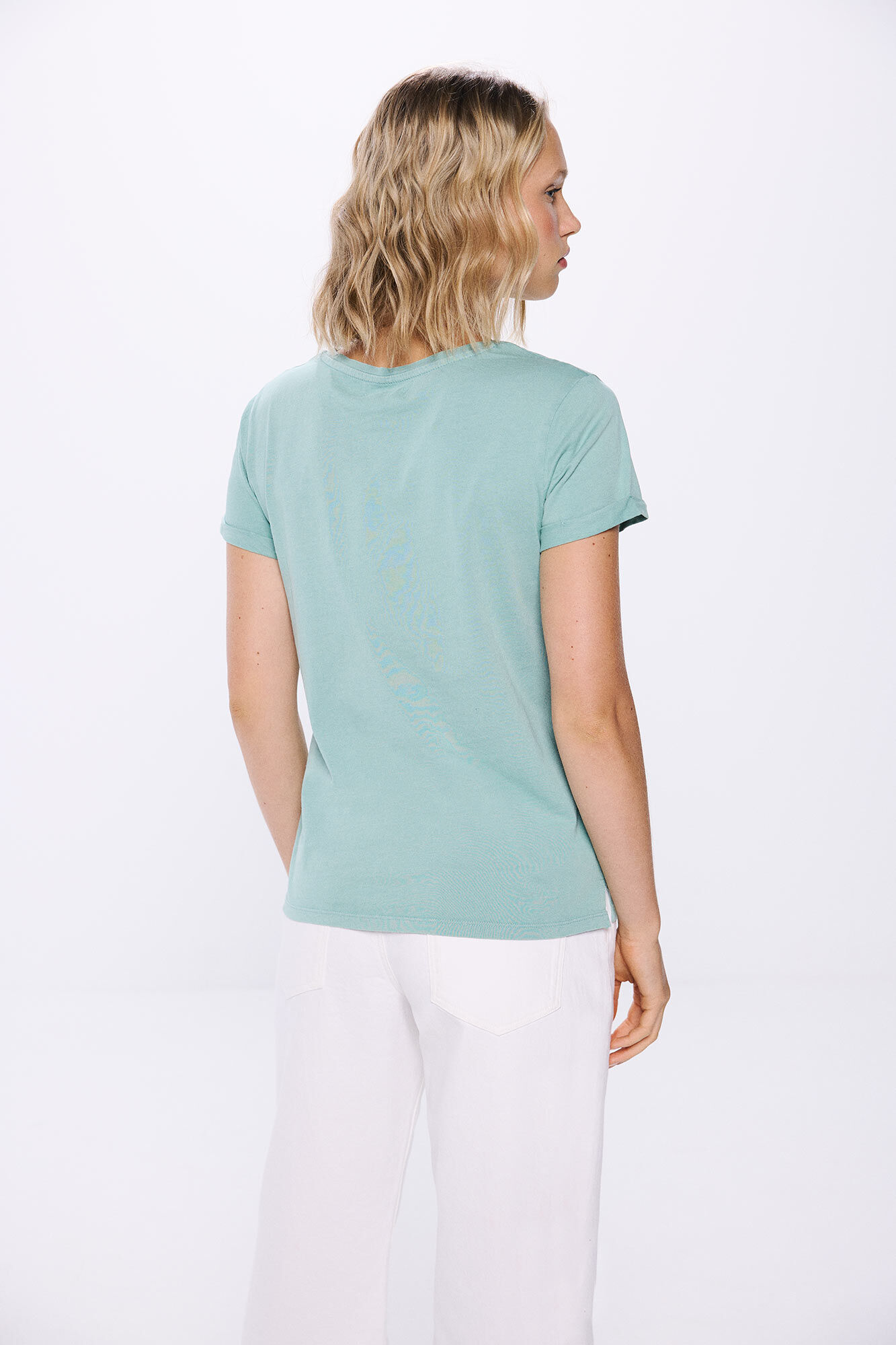 Springfield Playera gr&aacute;fica floral verde