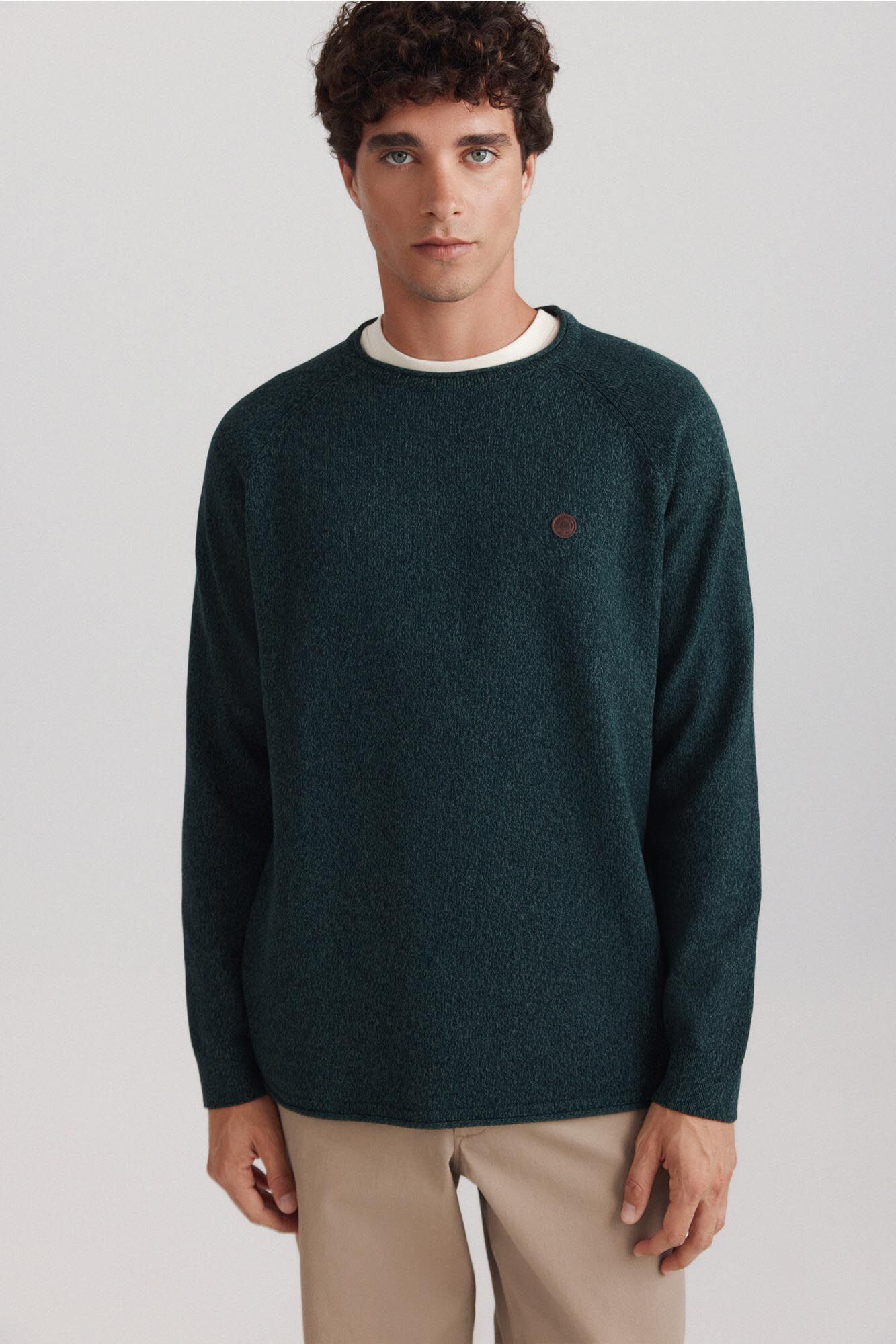 Springfield Su&eacute;ter liso con trenzado y cuello alto