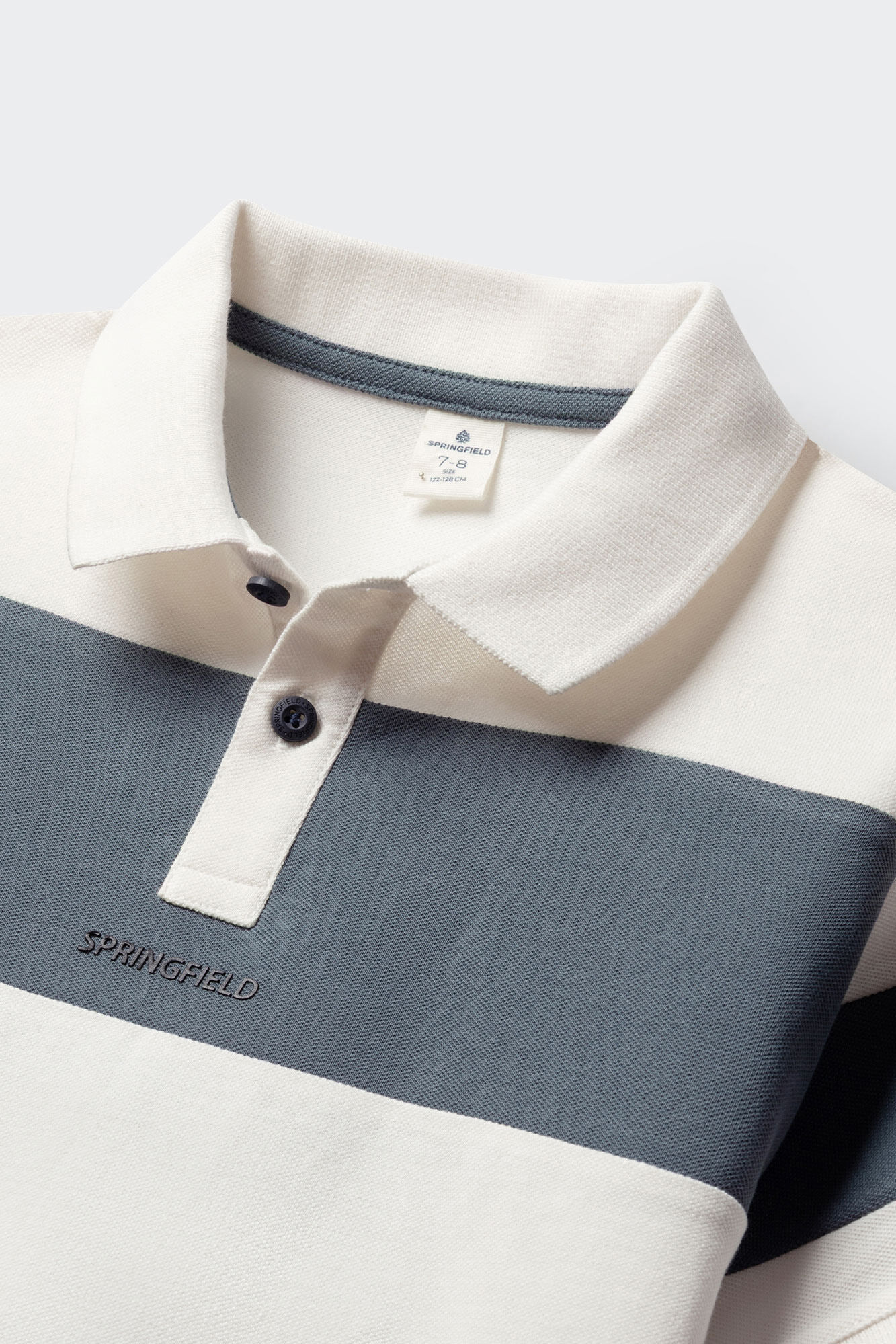 Springfield Kids Polo de ni&ntilde;o cortados y cosidos azul