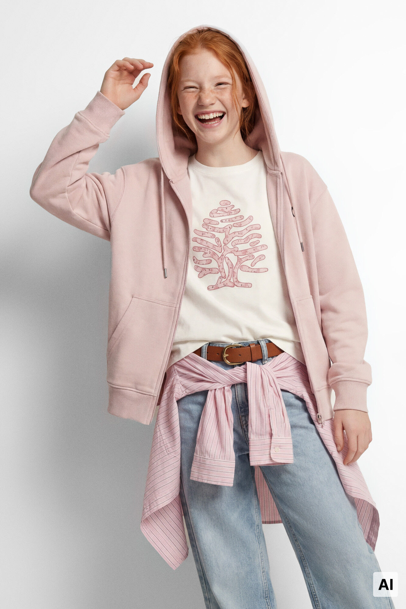 Springfield Kids Playera manga corta de &aacute;rbol y flores para ni&ntilde;a