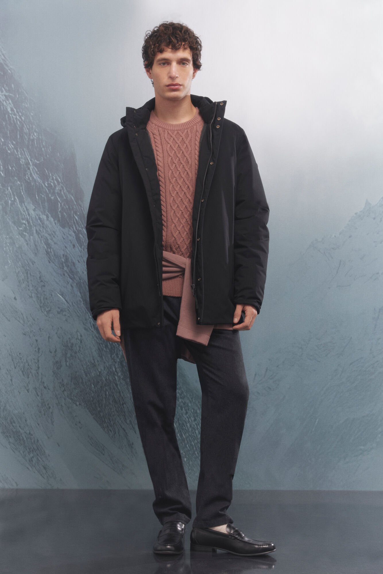 Springfield Parka t&eacute;rmica acolchado negro