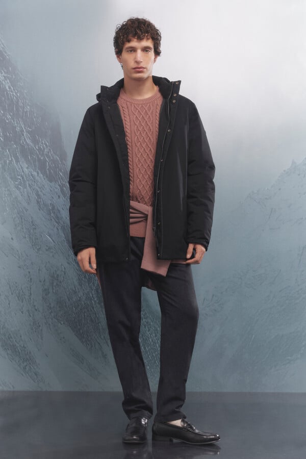 Springfield Parka térmica acolchado negro