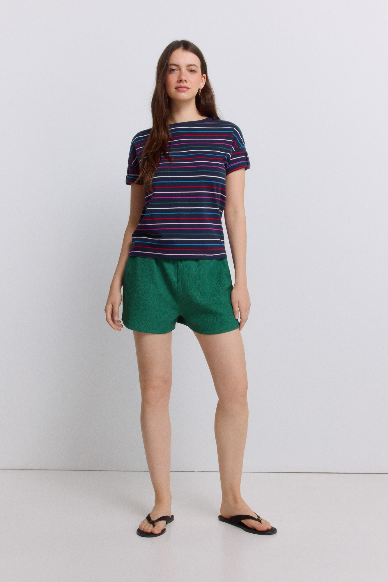 Springfield Playera de manga corta a rayas