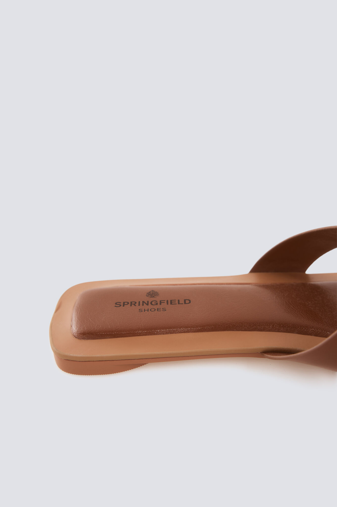 Springfield Sandalia de pala trenzada beige