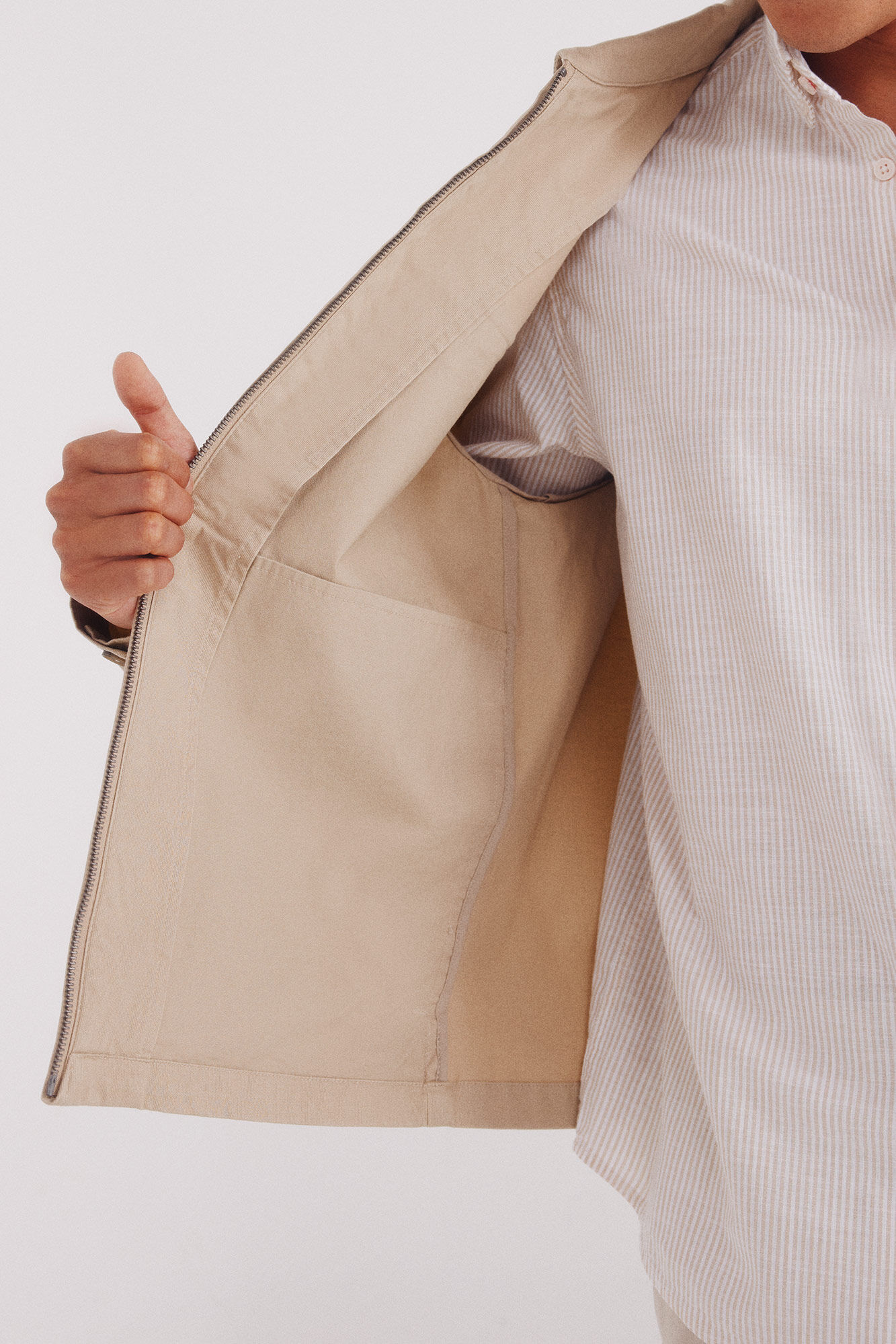 Springfield Sobrecamisa algod&oacute;n beige