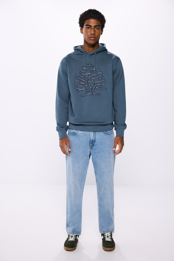 Springfield Sudadera árbol capucha azul