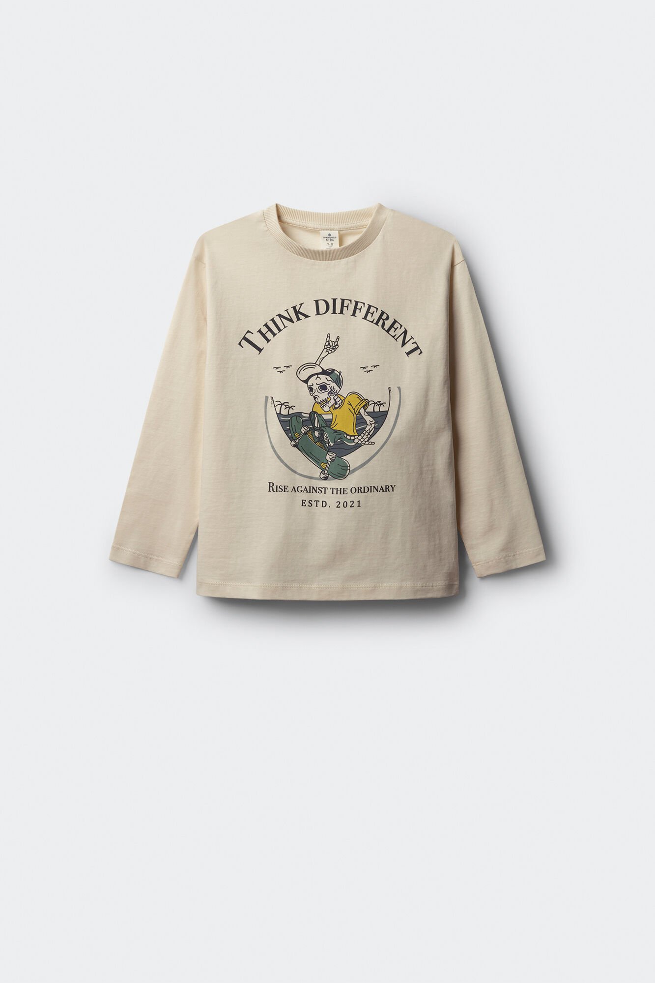 Springfield Kids Camiseta de manga larga estampado calavera skater ni&ntilde;o