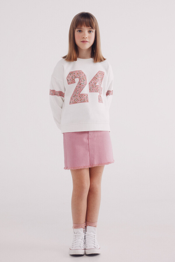 Springfield Kids Falda desflecada niña fucsia