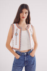 Springfield Chaleco boho bordados estampado