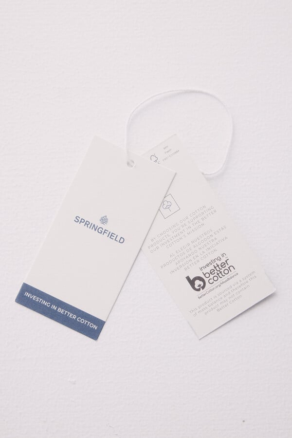 Springfield Camisa mao estructura bicolor azul