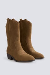 Springfield Botas altas cowboy efecto ante caf&eacute;