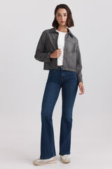 Springfield Jeans bootcut flare de tiro bajo azul