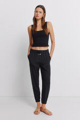 Springfield Pantal&oacute;n jogger con el&aacute;stico negro