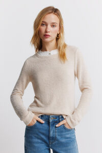 Springfield Playera chenilla cuello combinado