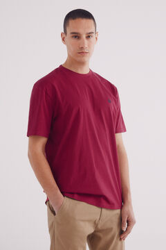 Springfield Playera básica cuello redondo rojo