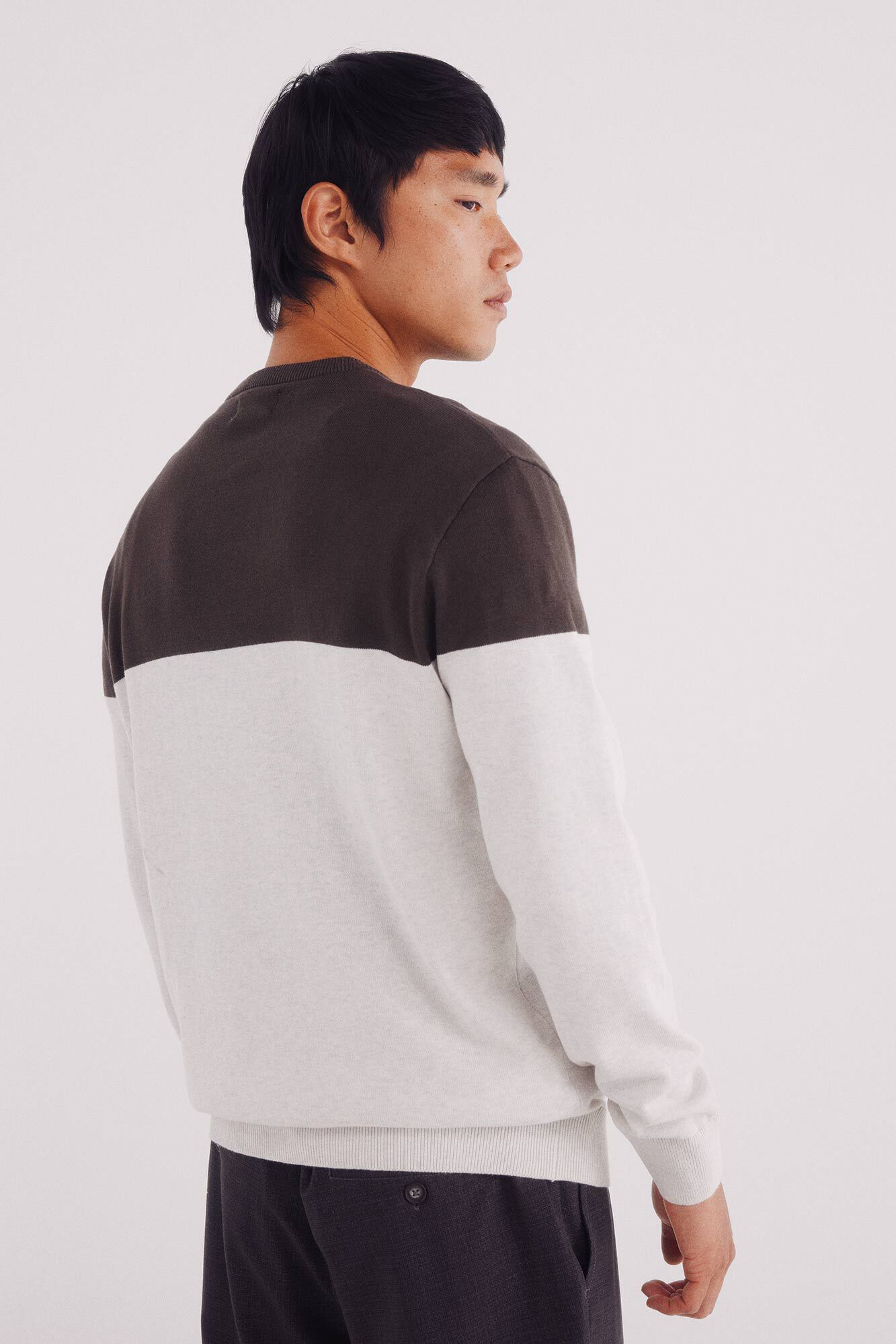 Springfield Jersey b&aacute;sico con bloques de color caf&eacute;