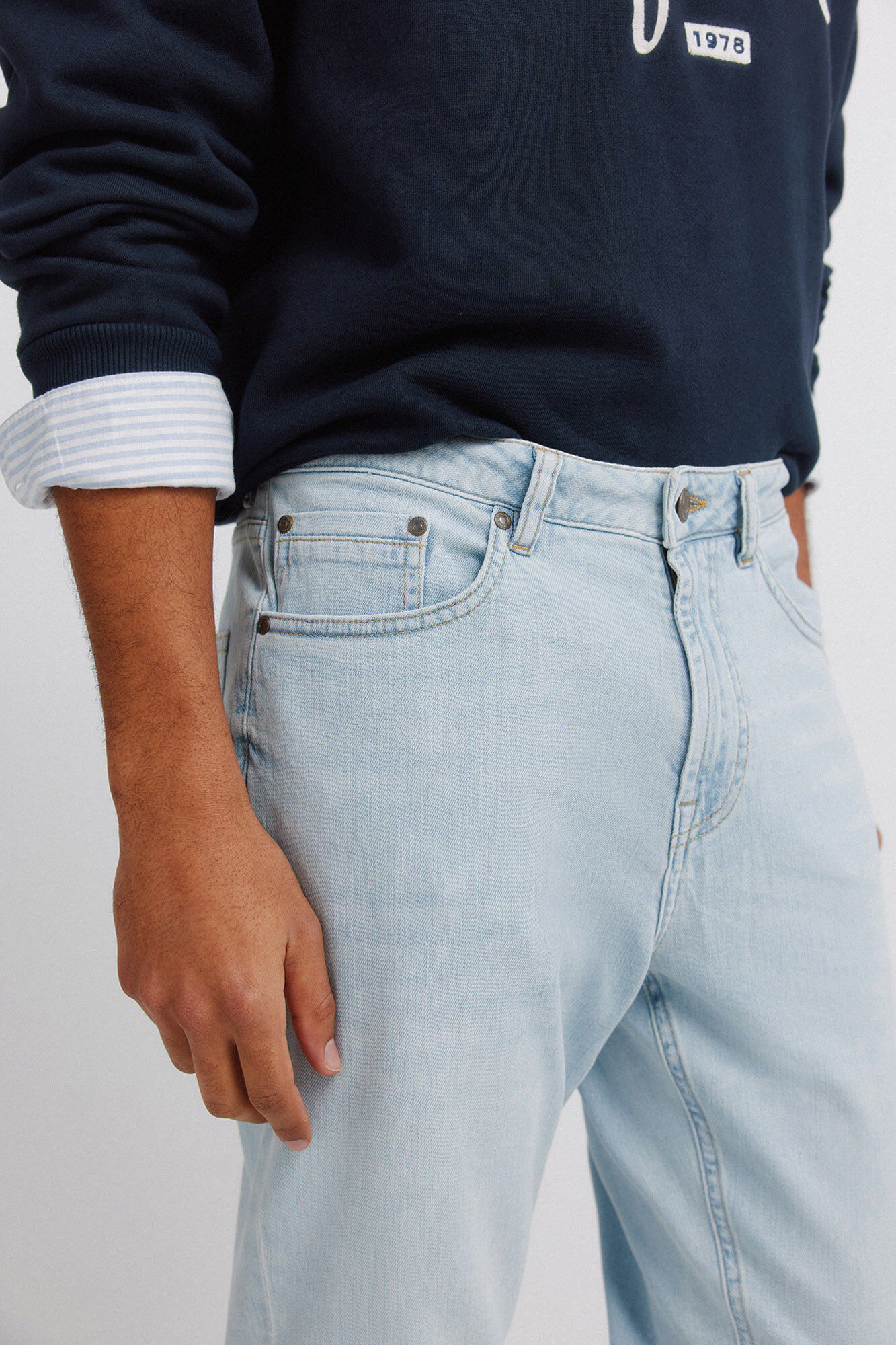 Springfield Jeans ultraligero lavado claro slim fit azul indigo