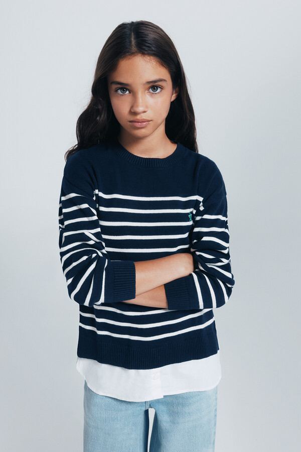 Springfield Kids Suéter marinero niña azul