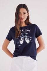 Springfield Camiseta gráfica marino