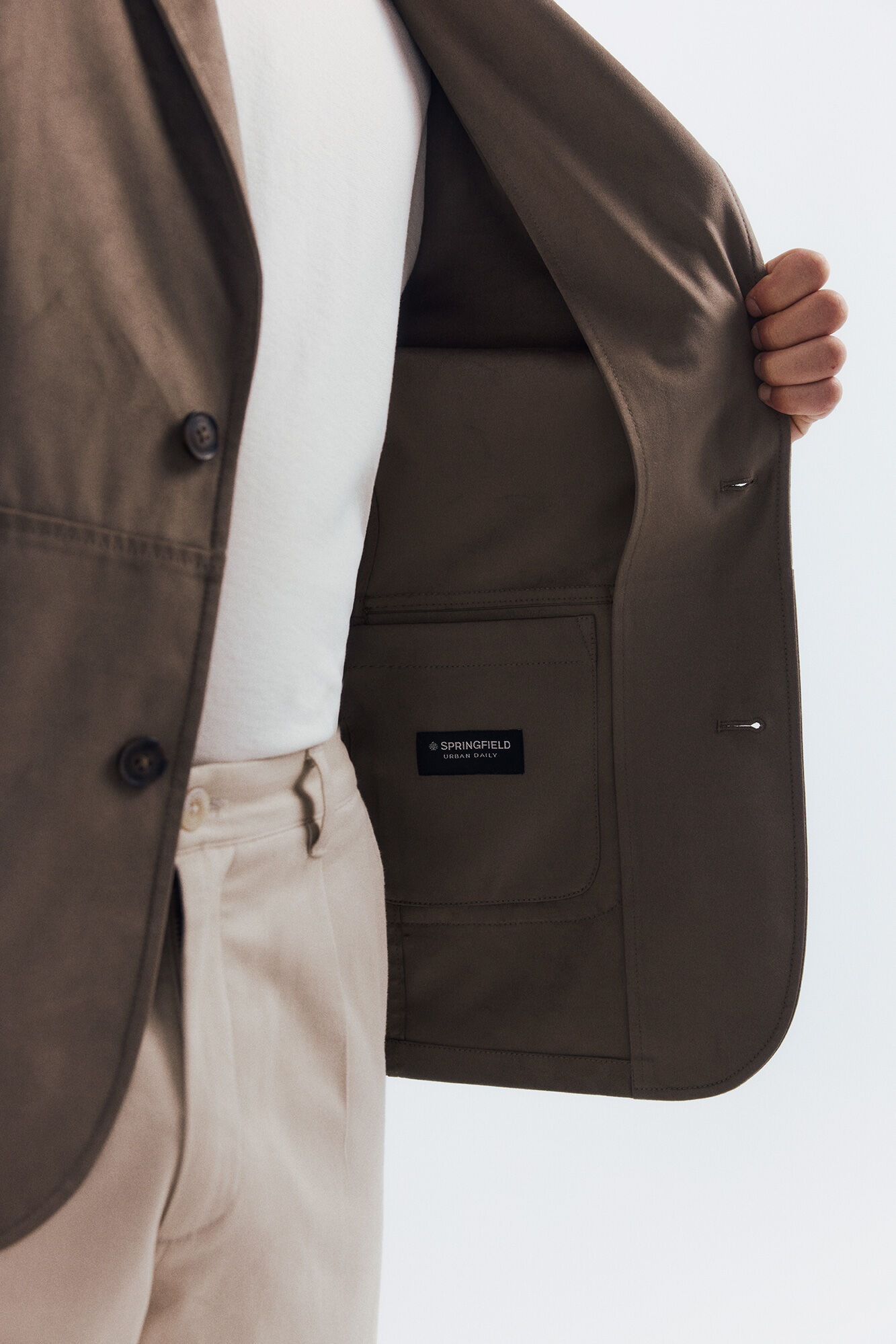 Springfield Blazer efecto ante caf&eacute;